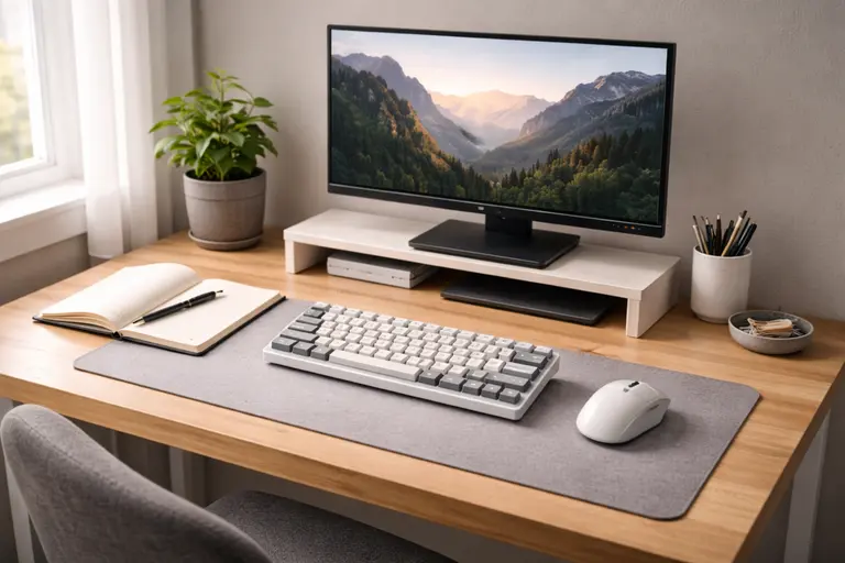 Compact Keyboard & Mouse on Small Desk