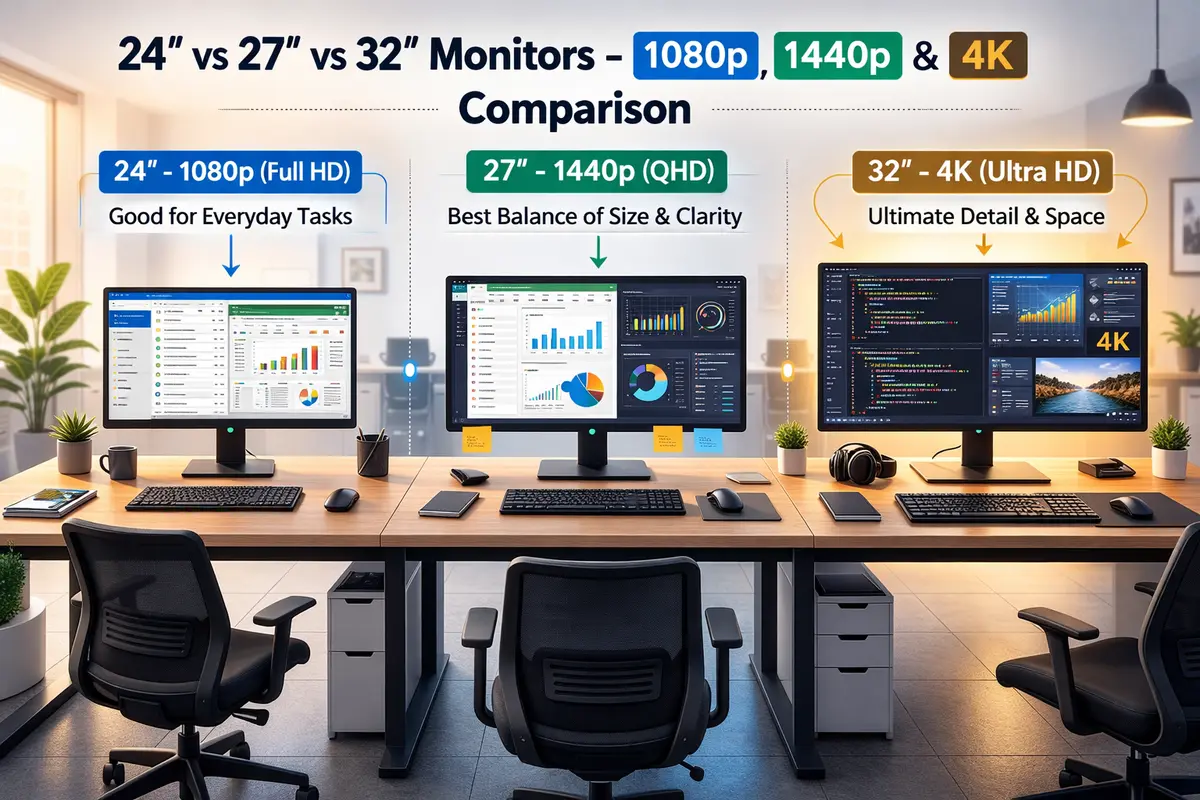 1080p vs 1440p vs 4K for Office Work