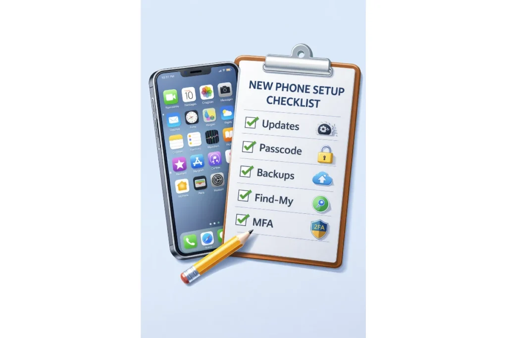 Mobile Devices: The Ultimate Foundational Guide for Smarter, Safer, Longer-Lasting Use 6 New phone setup checklist: updates, pass-code, backups, find-my, MFA