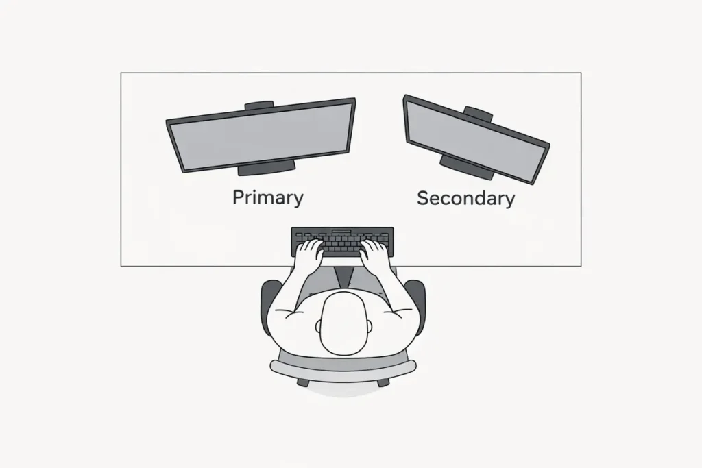 Dual monitor layout diagram