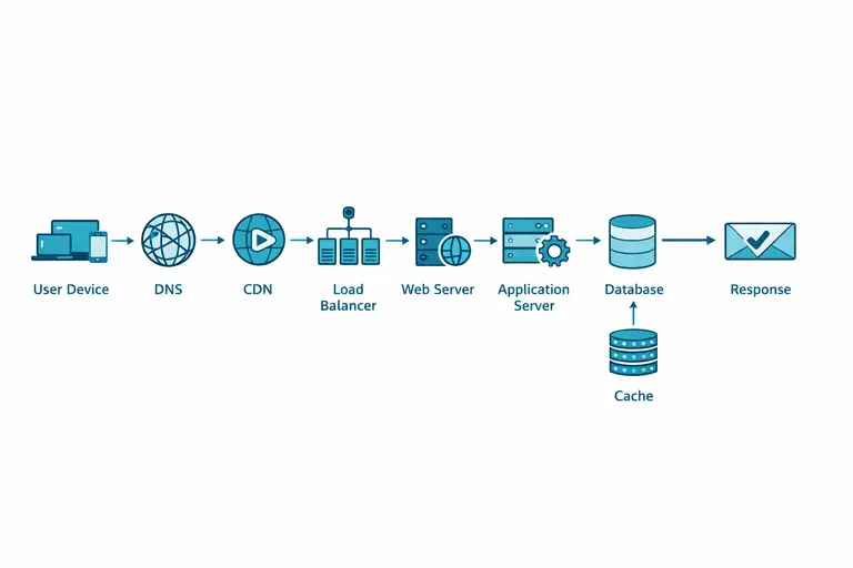 What Is Software? The Ultimate 2026 Foundational Guide to Understanding Digital Power (Beginner to Pro Mastery) 2 diagram of web request architecture flow