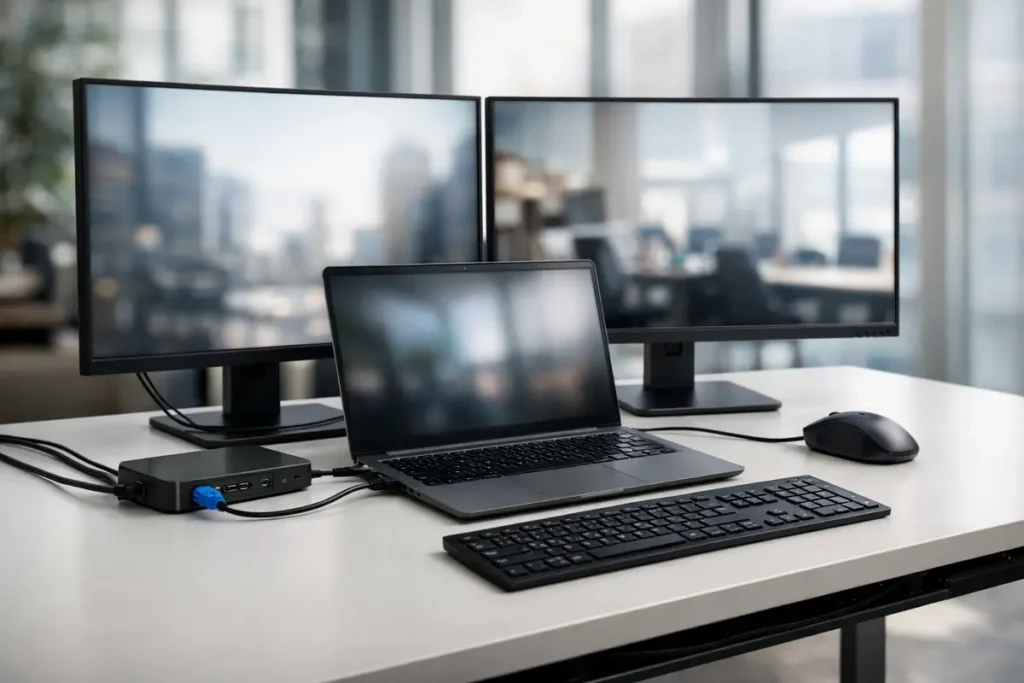 enterprise workstation with docks & hubs