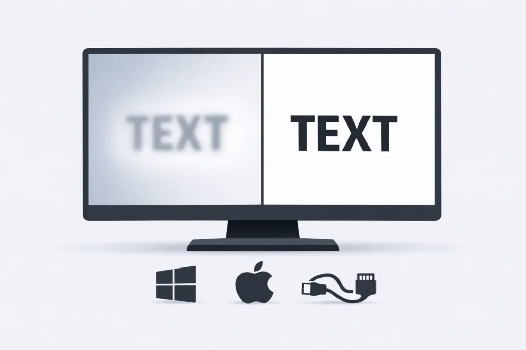 How to Fix Blurry Text on a Monitor