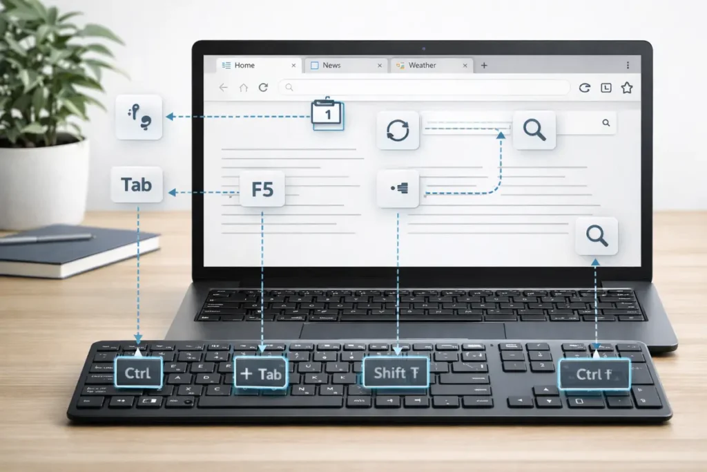 Browser and tab management shortcuts image