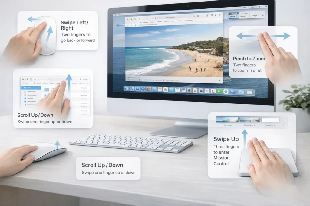 Mac Mouse Gestures for Productivity: Faster Workflows in 2026 2 Built-in Mac gestures image