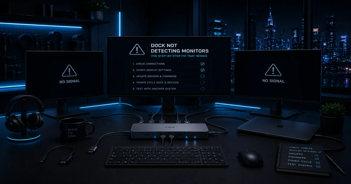 Dock not detecting monitors
