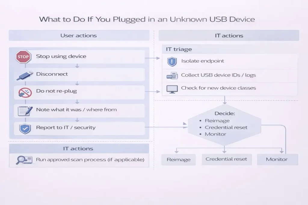 USB Accessories Security Risks (Bad USB, Unknown Devices) + Practical Mitigations 2 If you plugged in an unknown device