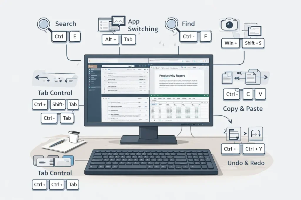 Keyboard shortcut swaps image
