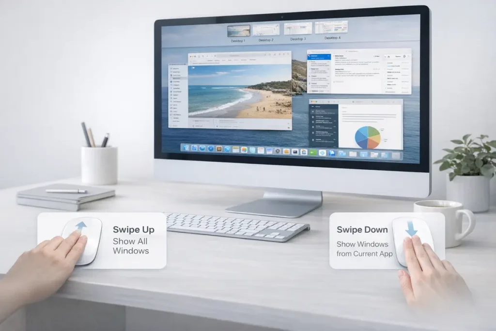 Mac Mouse Gestures for Productivity: Faster Workflows in 2026 3 Mission Control and App Exposé image