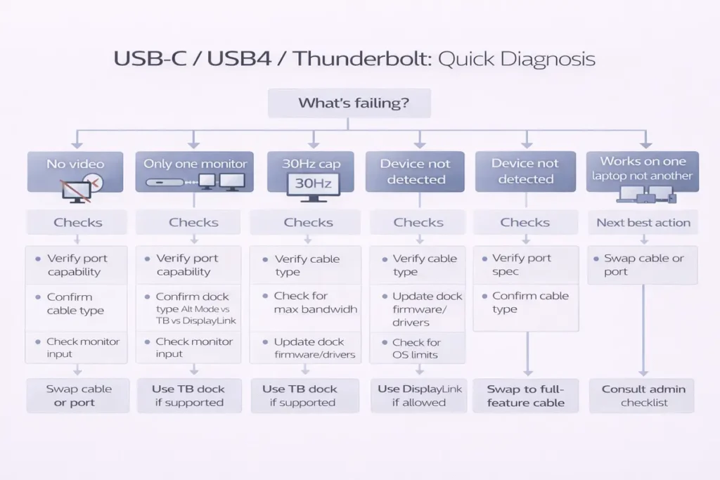 Troubleshooting decision tree