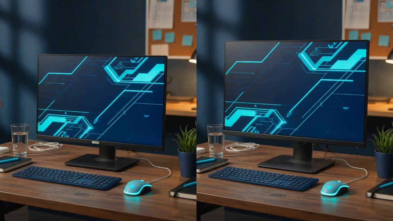 27 vs 32 inch monitor comparison on home office desk — featured image