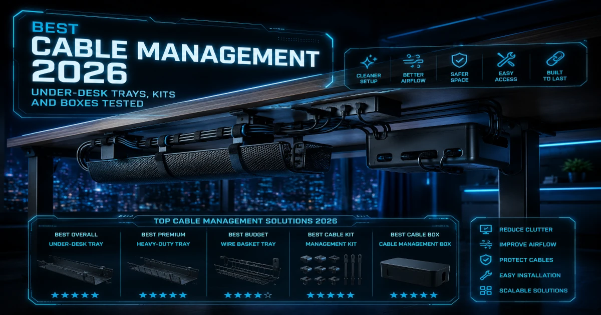 Best Cable Management 2026: Under-Desk Trays, Kits and Boxes Tested