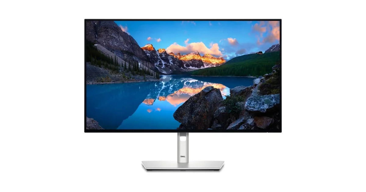Dell U2724D 27-inch 1440p IPS monitor with USB-C hub, 120Hz refresh rate, placed on a desk