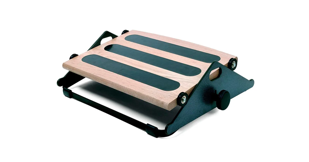 Humanscale FM300 Foot Machine — premium hardwood and steel foot rest