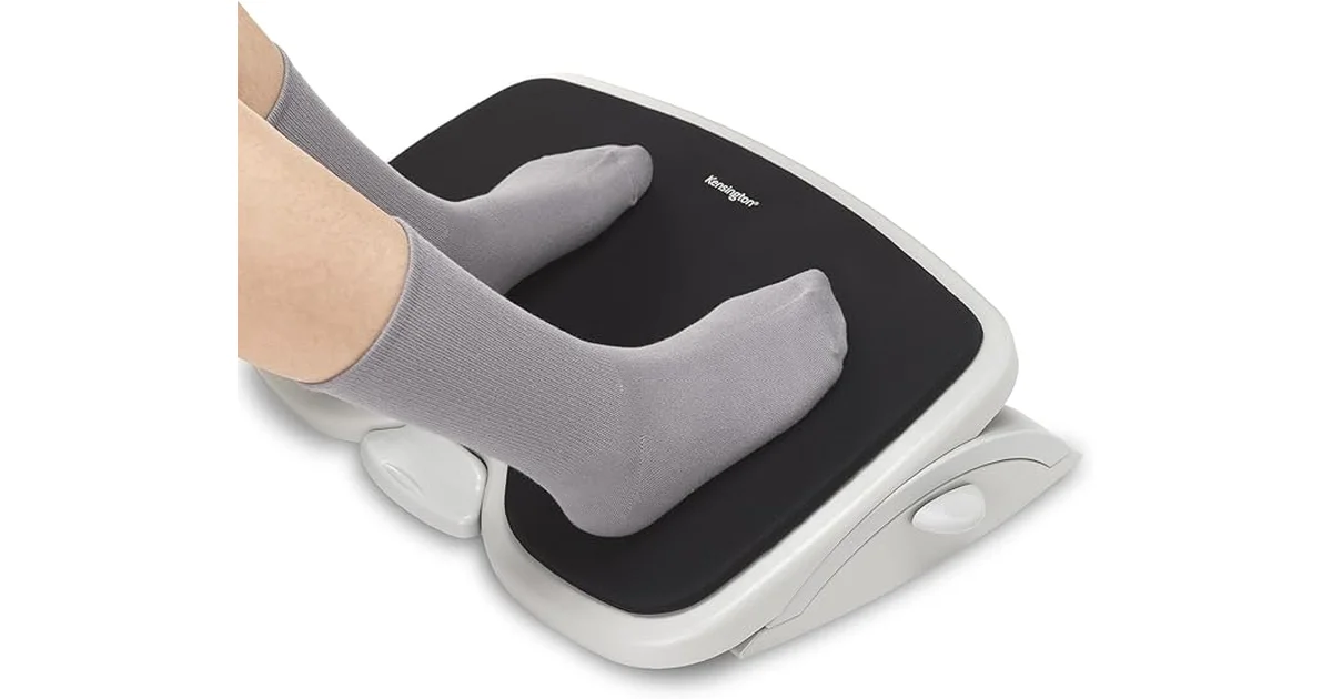 Kensington SmartFit SoleMate ergonomic footrest — hands-free foot pedal adjustment