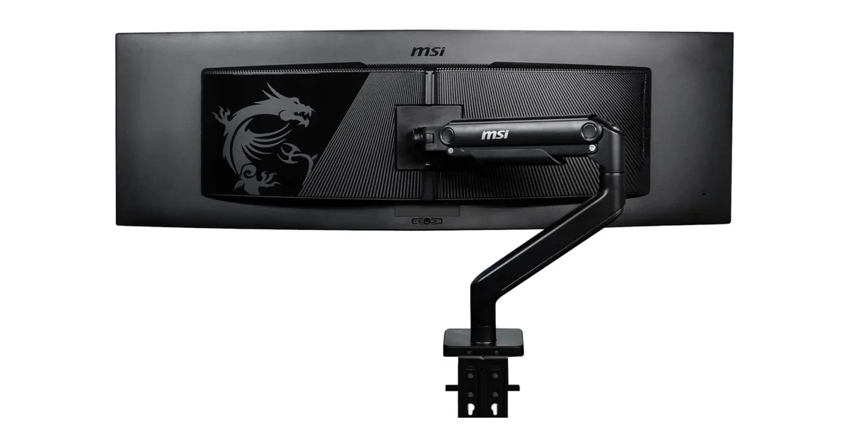 MSI MAG MT201 — best heavy-duty gas spring monitor arm 2026 for ultrawide displays