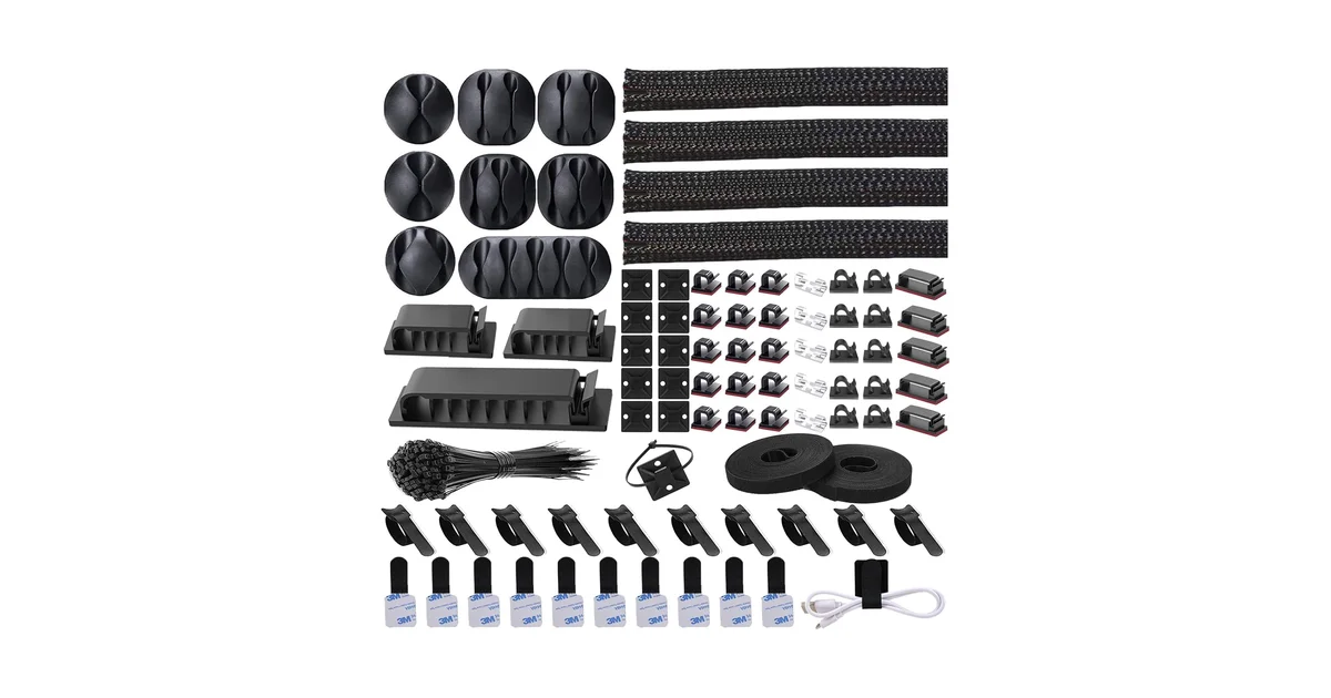 NOROCME 192-Piece Cable Management Kit
