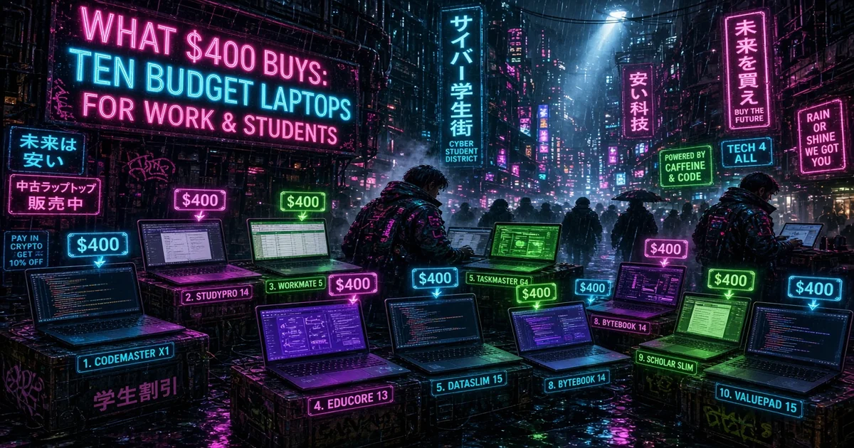 What $400 Buys: Ten Budget Laptops for Work and Students